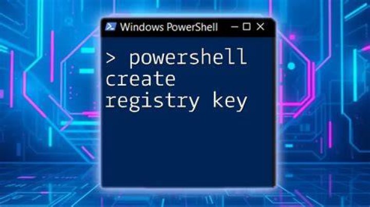 How do I change the registry key in PowerShell?
