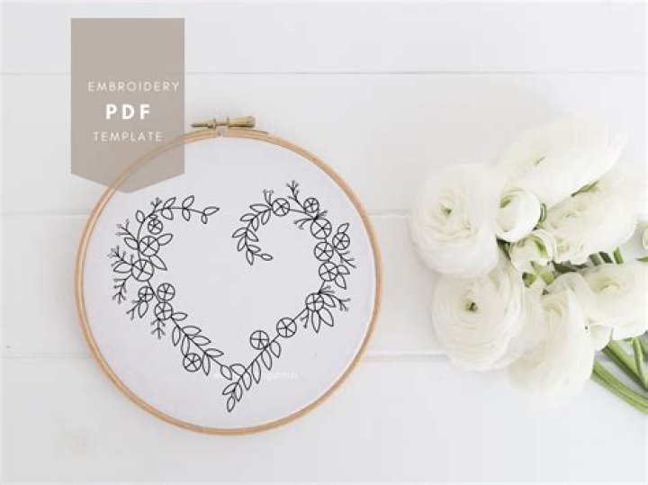 How do you make a heart embroidery?