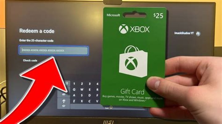 How do you redeem a Xbox gift card on the app?