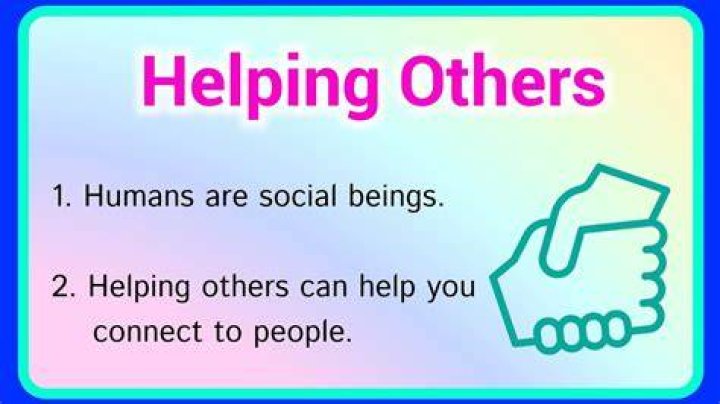How do you say helping others?