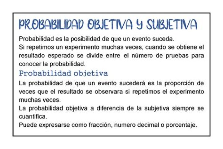 ¿Qué es la probabilidad subjetiva?
