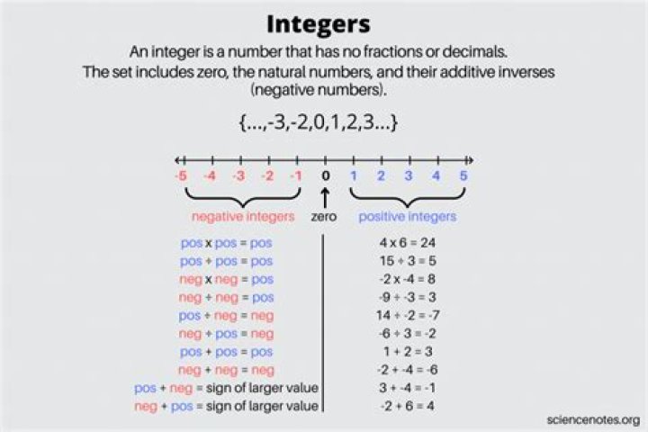 What are integers examples?