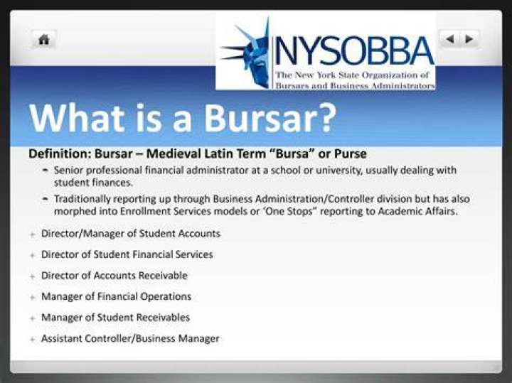 What does bursar office mean?