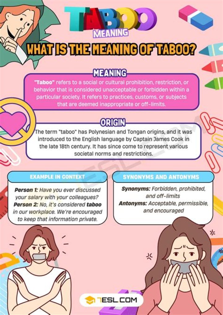 What is taboo in English?