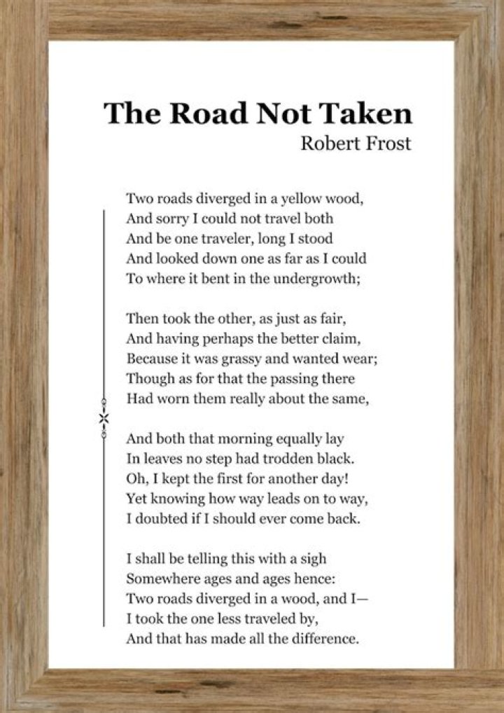 What is the theme of the poem The Road Not Taken by Robert Frost?