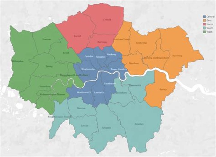 Which areas are in West London?